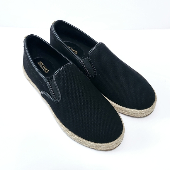 Michael Kors 7 M Espadrilles black slip on shoes New - Picture 13 of 14